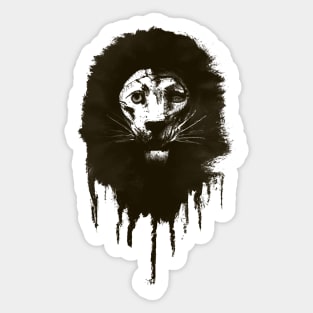 Rebel Lion (Black and White) Sticker